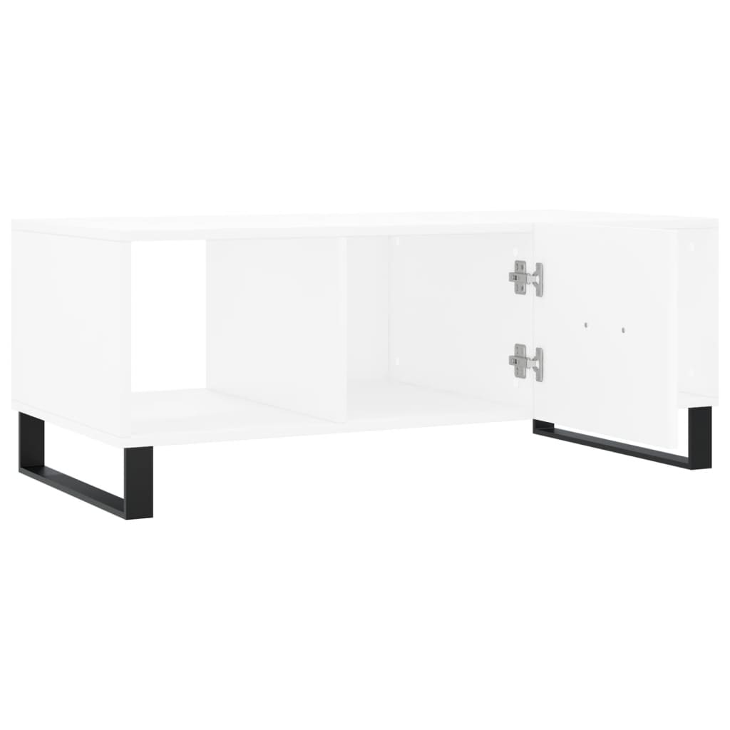 Tavolino da Salotto Bianco 102x50x40 cm in Legno Multistrato - homemem39