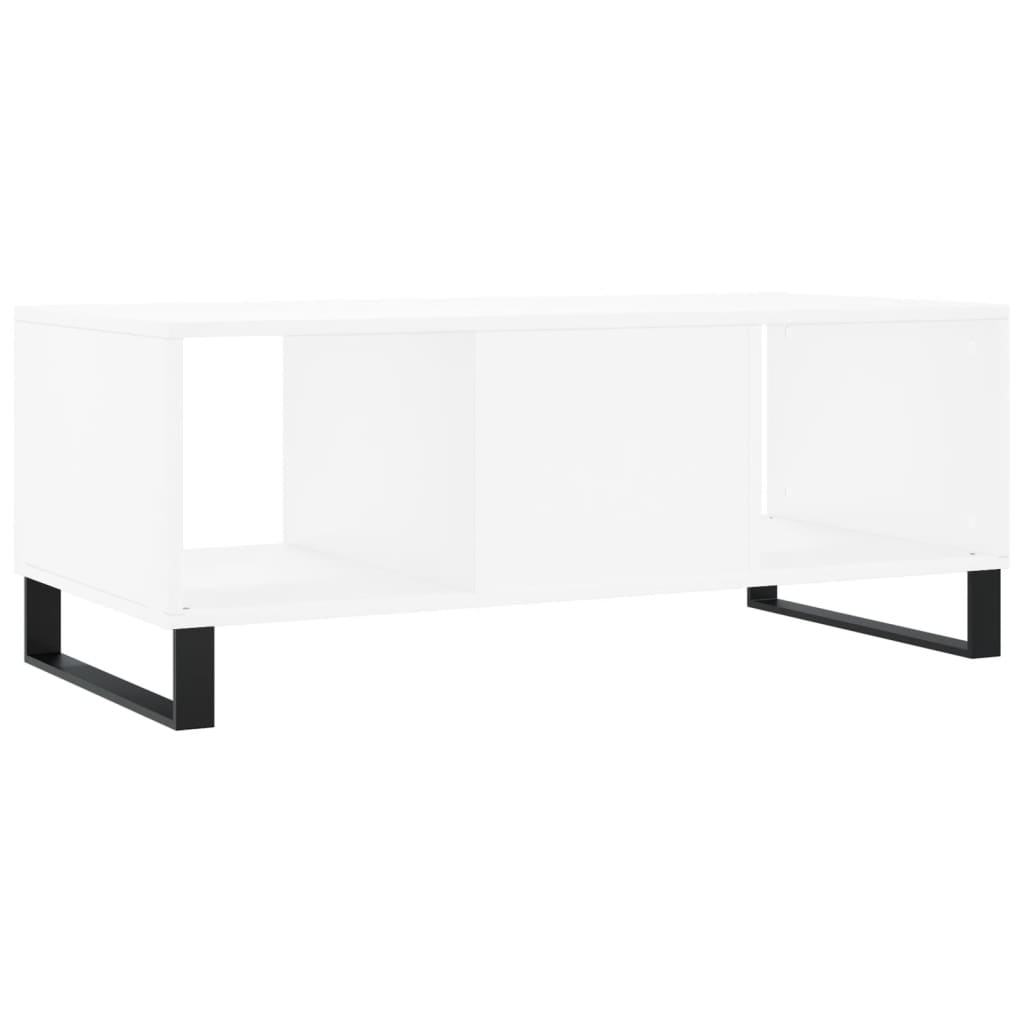 Tavolino da Salotto Bianco 102x50x40 cm in Legno Multistrato - homemem39