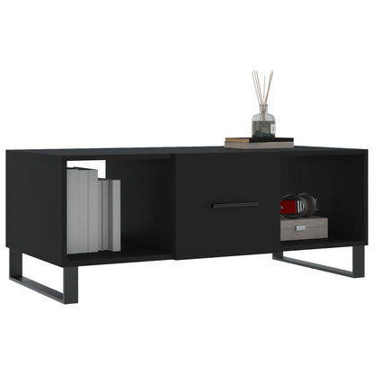 Tavolino da Salotto Nero 102x50x40 cm in Legno Multistrato - homemem39