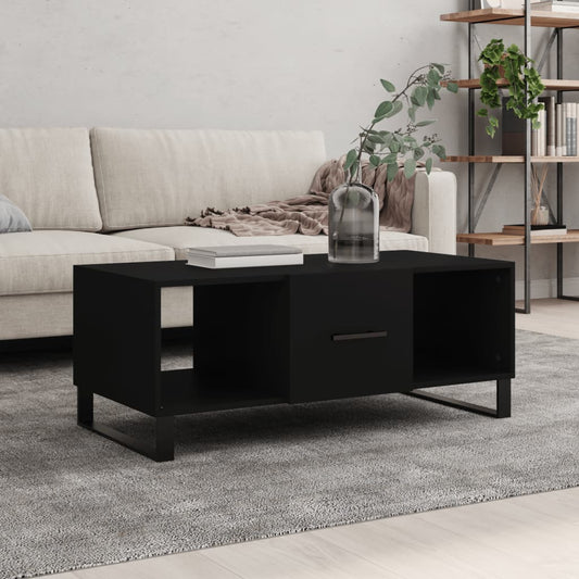 Tavolino da Salotto Nero 102x50x40 cm in Legno Multistrato - homemem39