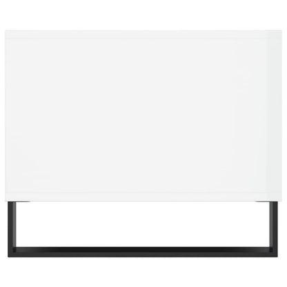 Tavolino da Salotto Bianco Lucido 102x50x40cm Legno Multistrato - homemem39