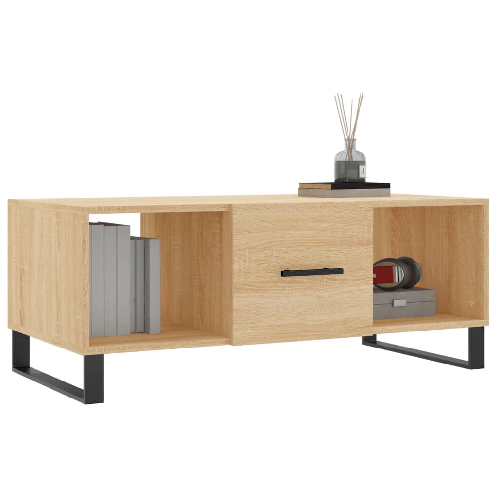 Tavolino da Salotto Rovere Sonoma 102x50x40cm Legno Multistrato - homemem39