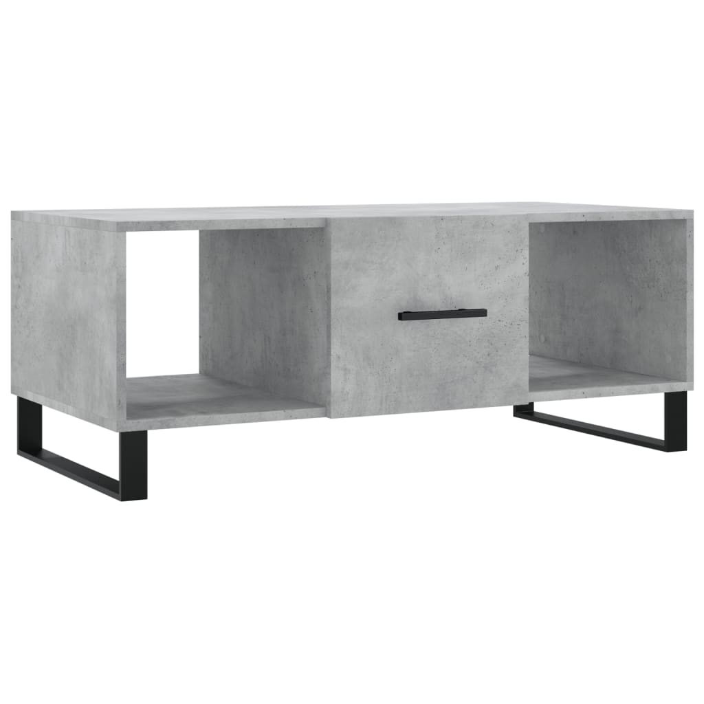 Tavolino Salotto Grigio Cemento 102x50x40 cm Legno Multistrato - homemem39