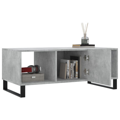 Tavolino Salotto Grigio Cemento 102x50x40 cm Legno Multistrato - homemem39