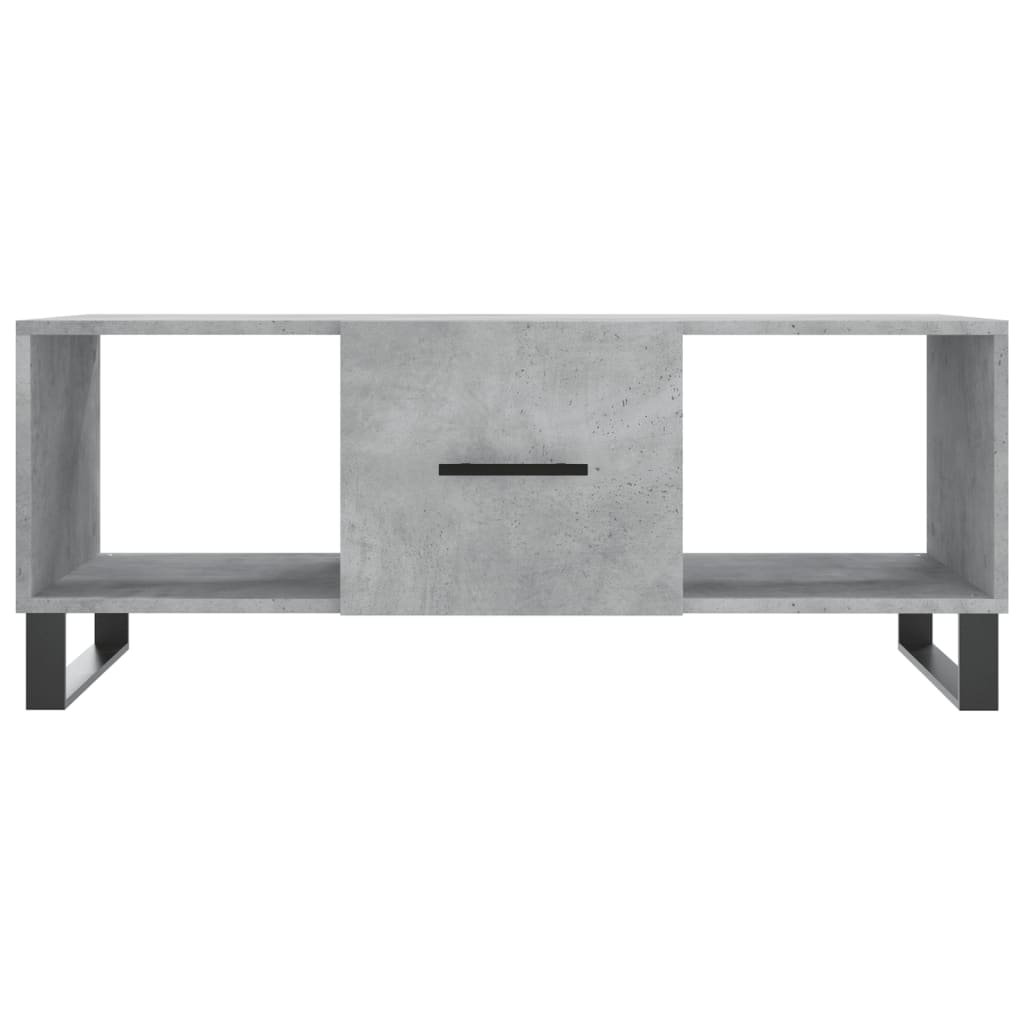 Tavolino Salotto Grigio Cemento 102x50x40 cm Legno Multistrato - homemem39