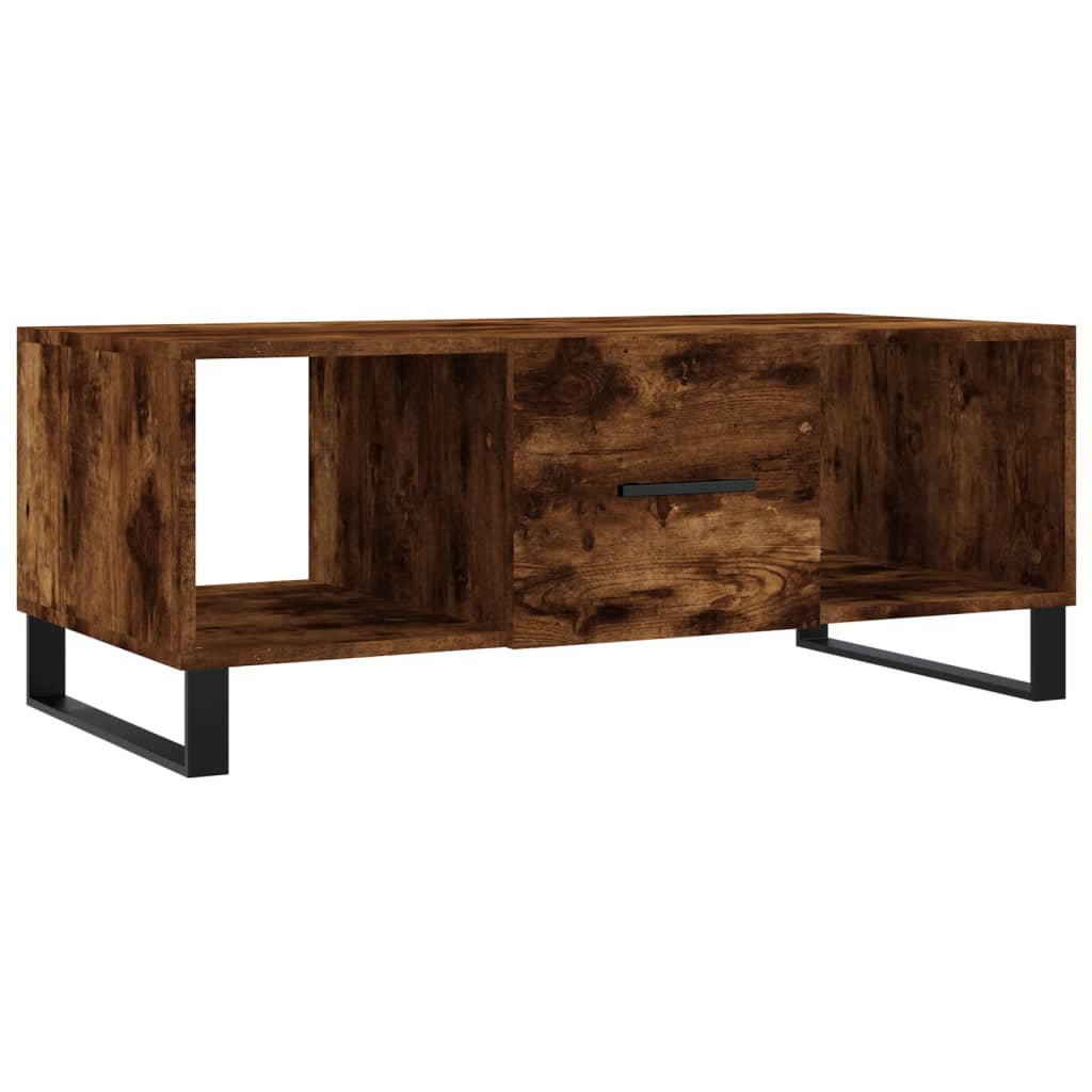 Tavolino da Salotto Rovere Fumo 102x50x40 cm Legno Multistrato - homemem39