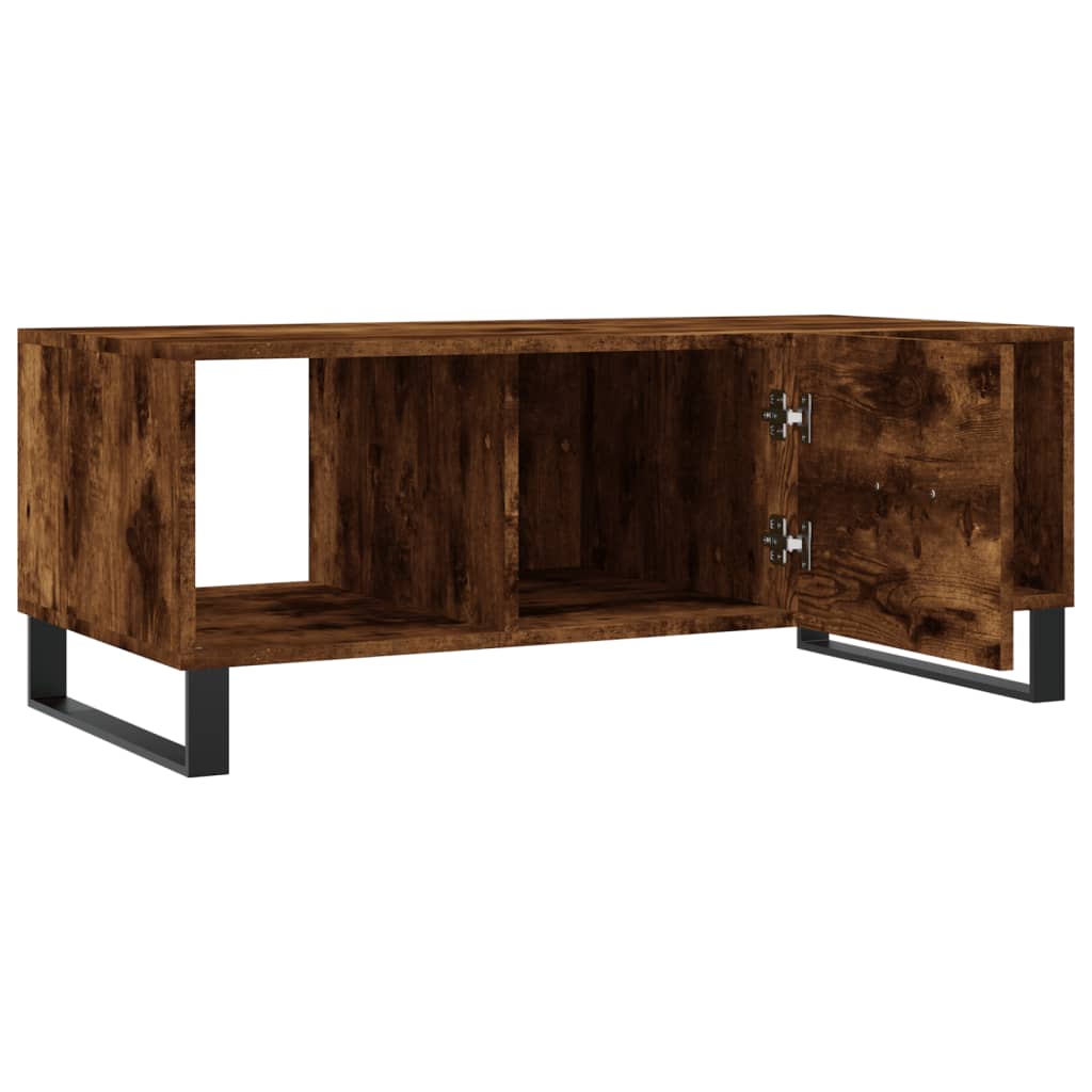 Tavolino da Salotto Rovere Fumo 102x50x40 cm Legno Multistrato - homemem39