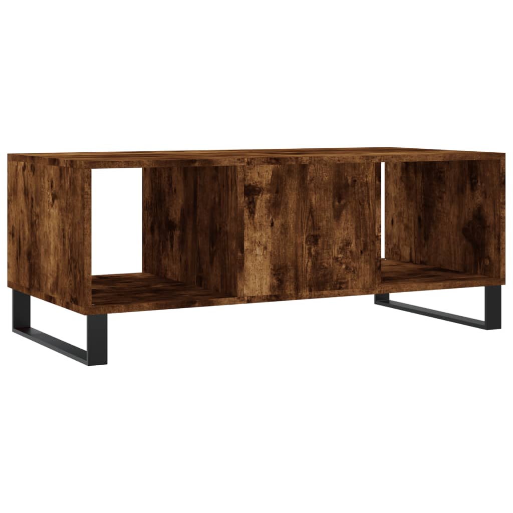 Tavolino da Salotto Rovere Fumo 102x50x40 cm Legno Multistrato - homemem39