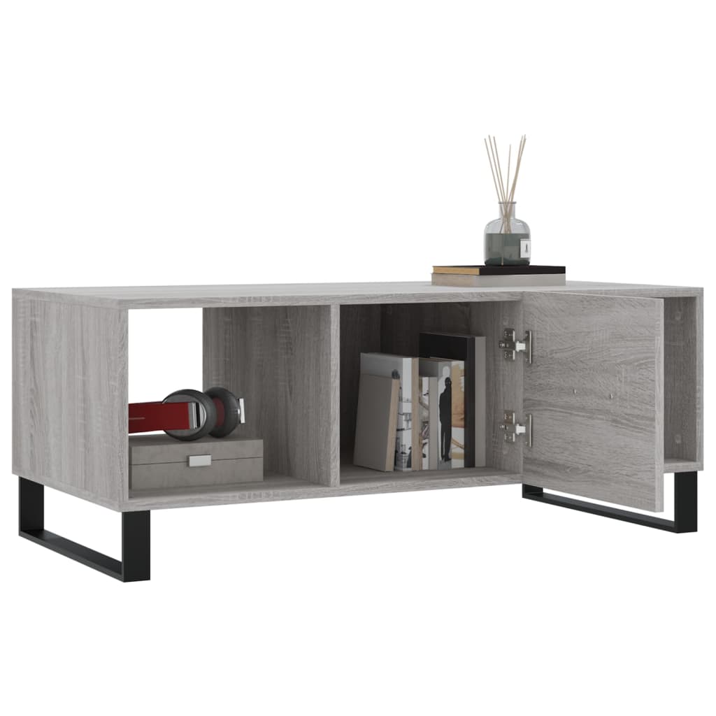 Tavolino da Salotto Grigio Sonoma 102x50x40cm Legno Multistrato - homemem39