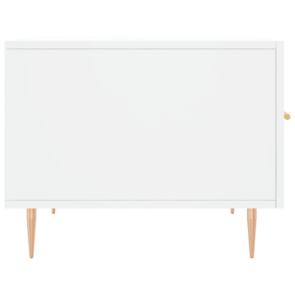 Tavolino da Salotto Bianco 50x50x40 cm in Legno Multistrato - homemem39