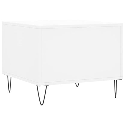 Tavolino da Salotto Bianco 50x50x40 cm in Legno Multistrato - homemem39