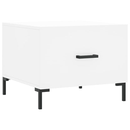 Tavolino da Salotto Bianco 50x50x40 cm in Legno Multistrato - homemem39