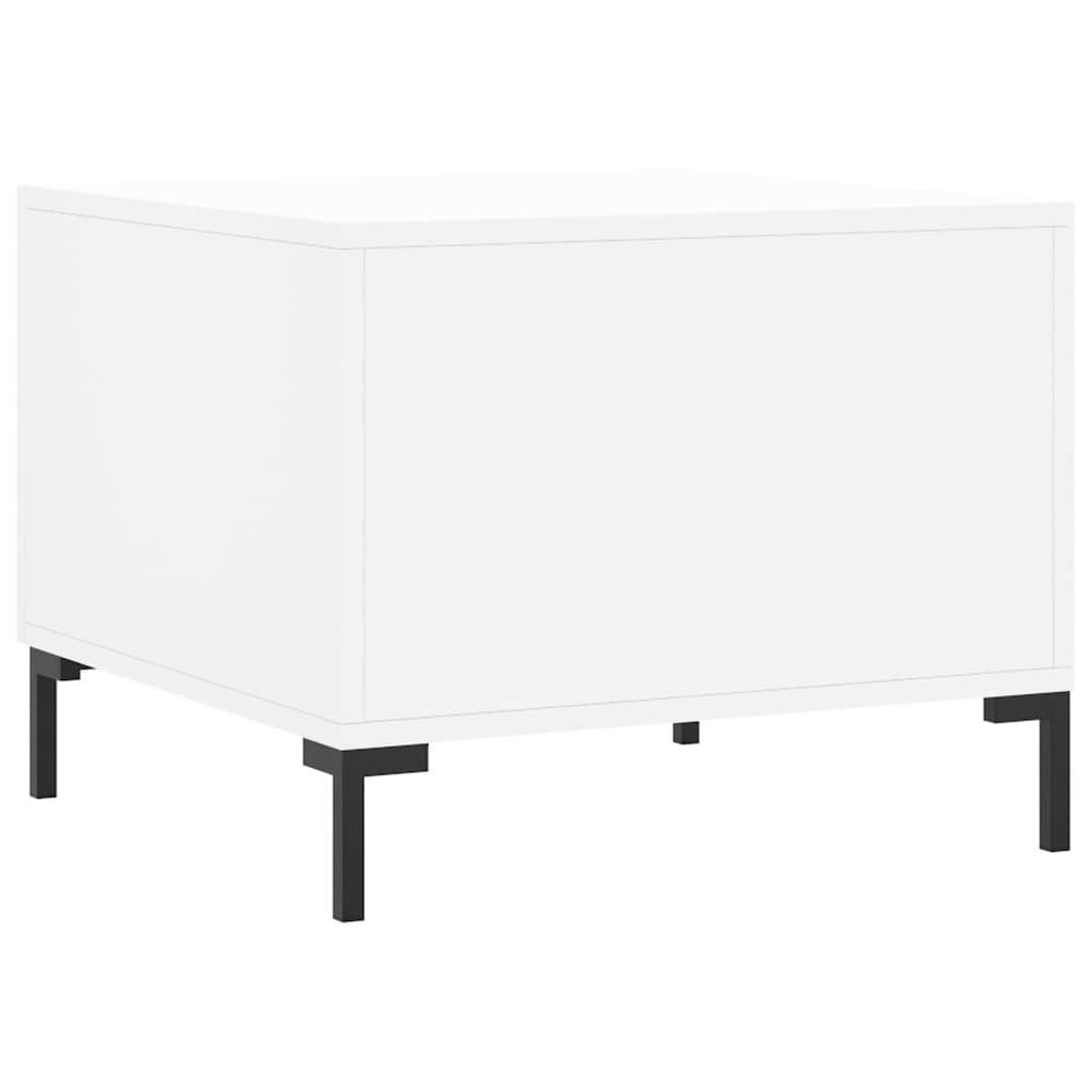 Tavolino da Salotto Bianco 50x50x40 cm in Legno Multistrato - homemem39