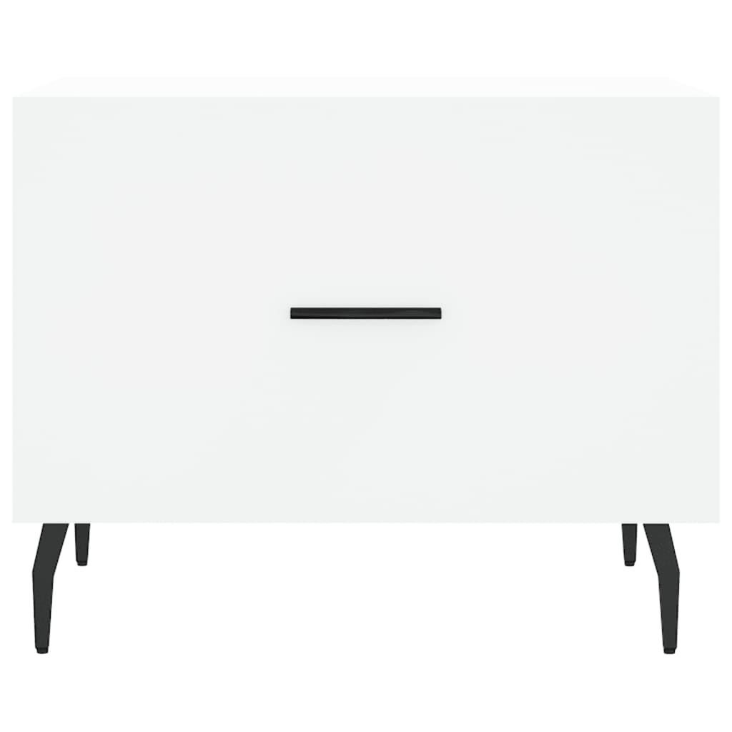 Tavolino da Salotto Bianco 50x50x40 cm in Legno Multistrato - homemem39