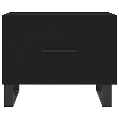 Tavolino da Salotto Nero 50x50x40 cm in Legno Multistrato - homemem39