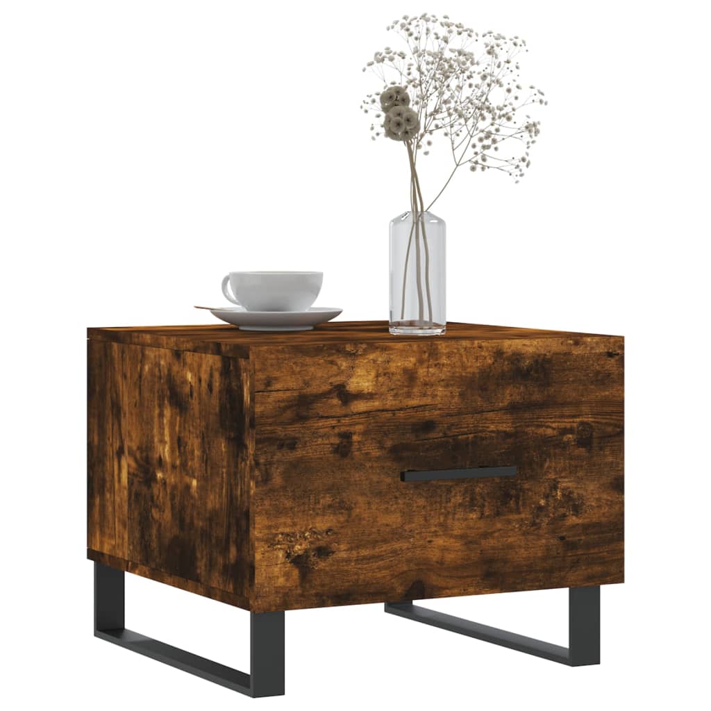 Tavolino da Salotto Rovere Fumo 50x50x40 cm Legno Multistrato - homemem39