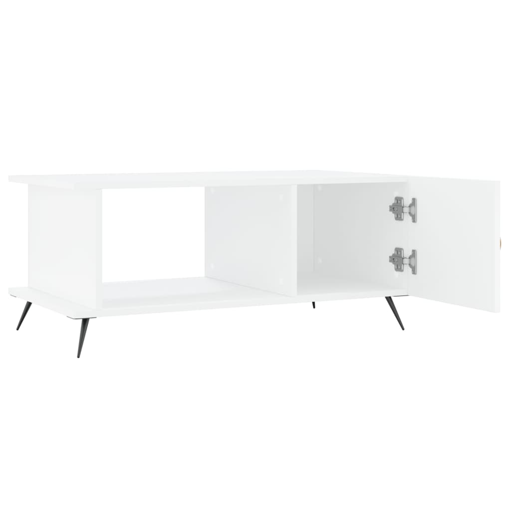 Tavolino da Salotto Bianco 90x50x40 cm in Legno Multistrato - homemem39