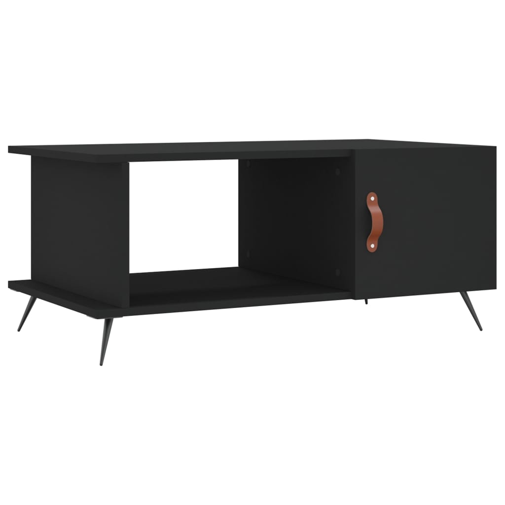 Tavolino da Salotto Nero 90x50x40 cm in Legno Multistrato - homemem39