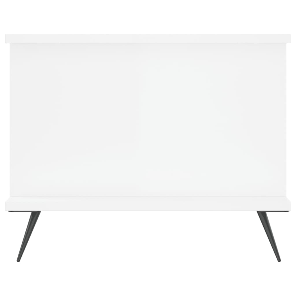 Tavolino da Salotto Bianco Lucido 90x50x40 cm Legno Multistrato - homemem39