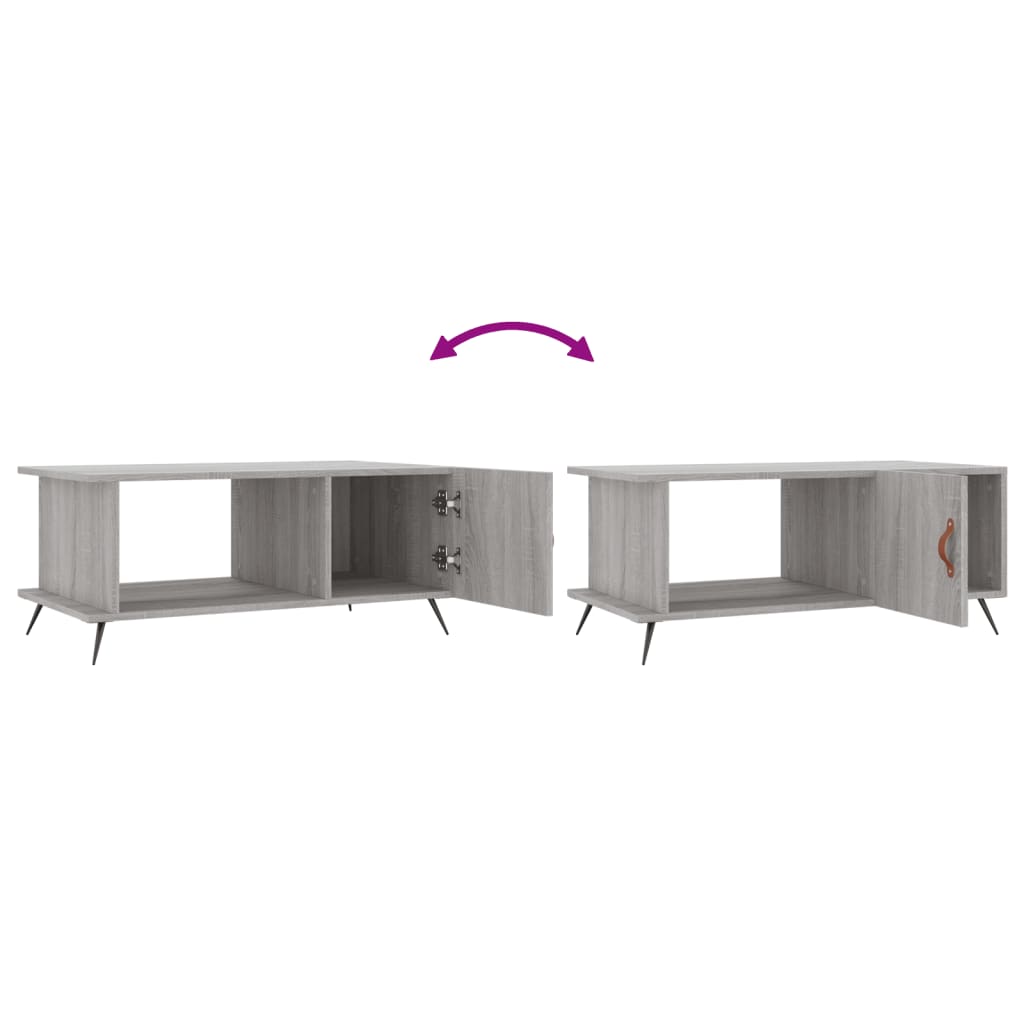 Tavolino da Salotto Grigio Sonoma 90x50x40 cm Legno Multistrato - homemem39