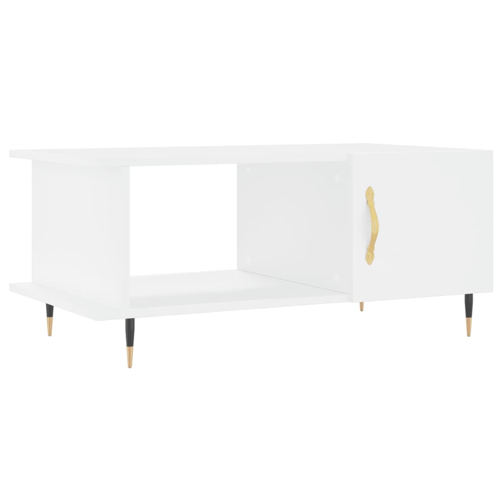 Tavolino da Salotto Bianco 90x50x40 cm in Legno Multistrato - homemem39