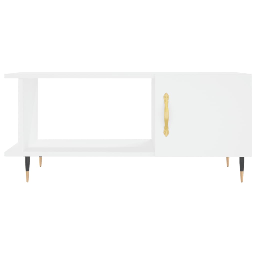 Tavolino da Salotto Bianco 90x50x40 cm in Legno Multistrato - homemem39