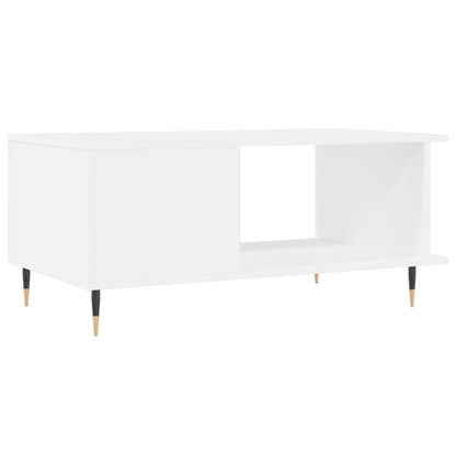 Tavolino da Salotto Bianco 90x50x40 cm in Legno Multistrato - homemem39