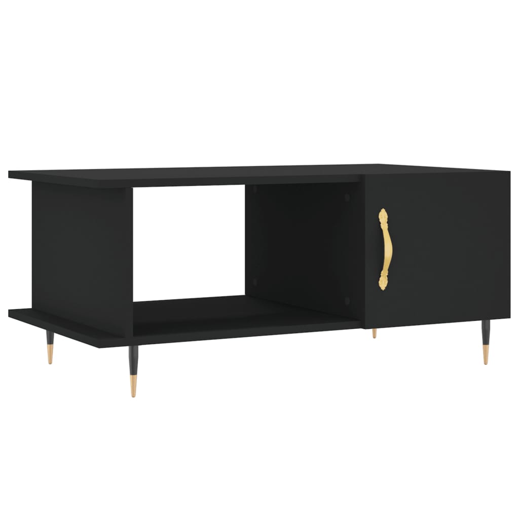 Tavolino da Salotto Nero 90x50x40 cm in Legno Multistrato - homemem39