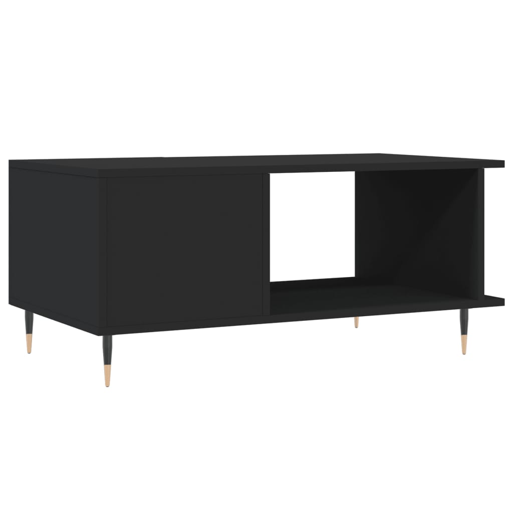 Tavolino da Salotto Nero 90x50x40 cm in Legno Multistrato - homemem39