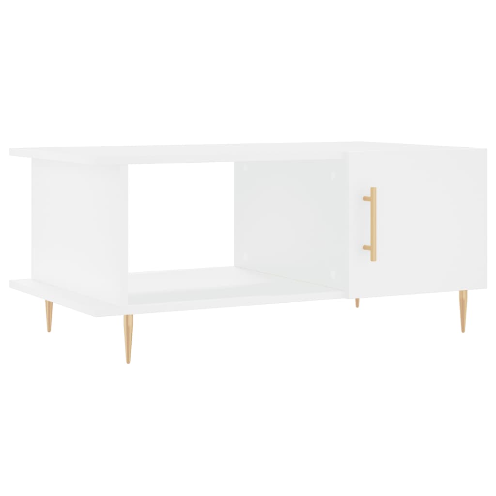 Tavolino da Salotto Bianco 90x50x40 cm in Legno Multistrato - homemem39