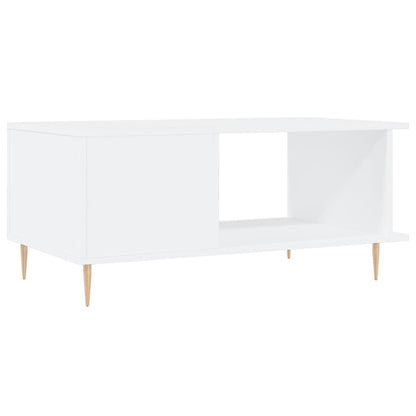 Tavolino da Salotto Bianco 90x50x40 cm in Legno Multistrato - homemem39