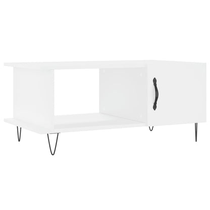 Tavolino da Salotto Bianco 90x50x40 cm in Legno Multistrato - homemem39