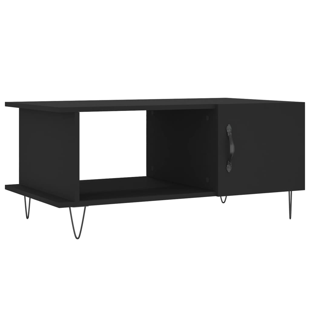 Tavolino da Salotto Nero 90x50x40 cm in Legno Multistrato - homemem39