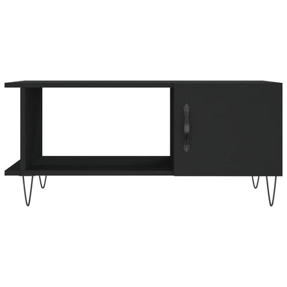 Tavolino da Salotto Nero 90x50x40 cm in Legno Multistrato - homemem39