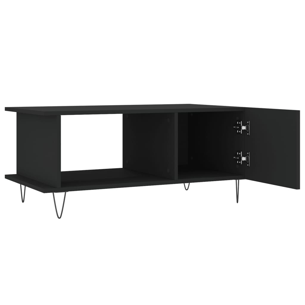 Tavolino da Salotto Nero 90x50x40 cm in Legno Multistrato - homemem39