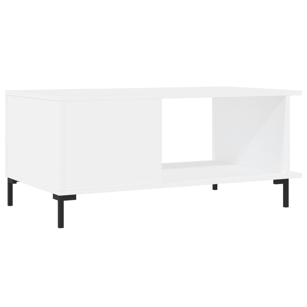 Tavolino da Salotto Bianco 90x50x40 cm in Legno Multistrato - homemem39