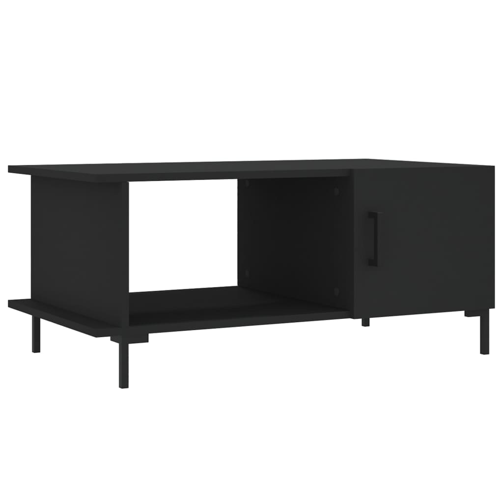 Tavolino da Salotto Nero 90x50x40 cm in Legno Multistrato - homemem39