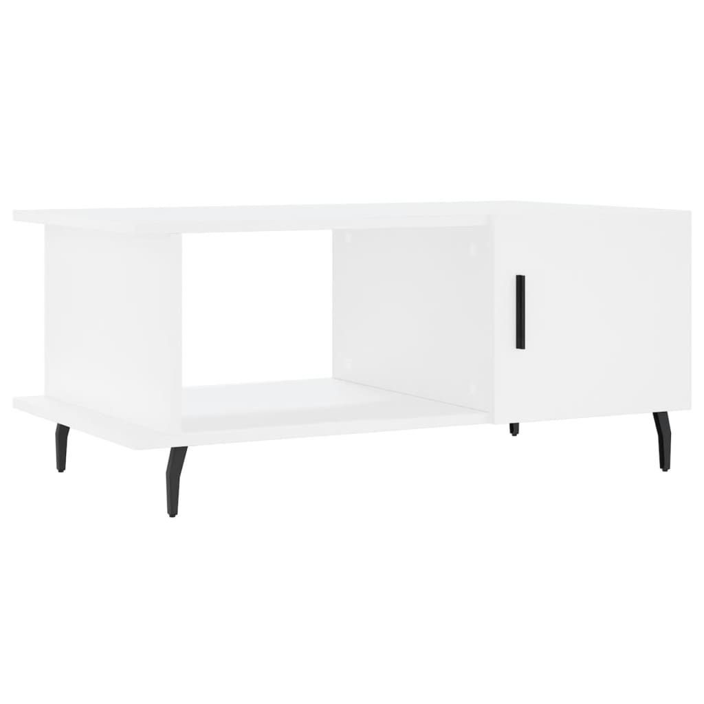 Tavolino da Salotto Bianco 90x50x40 cm in Legno Multistrato - homemem39