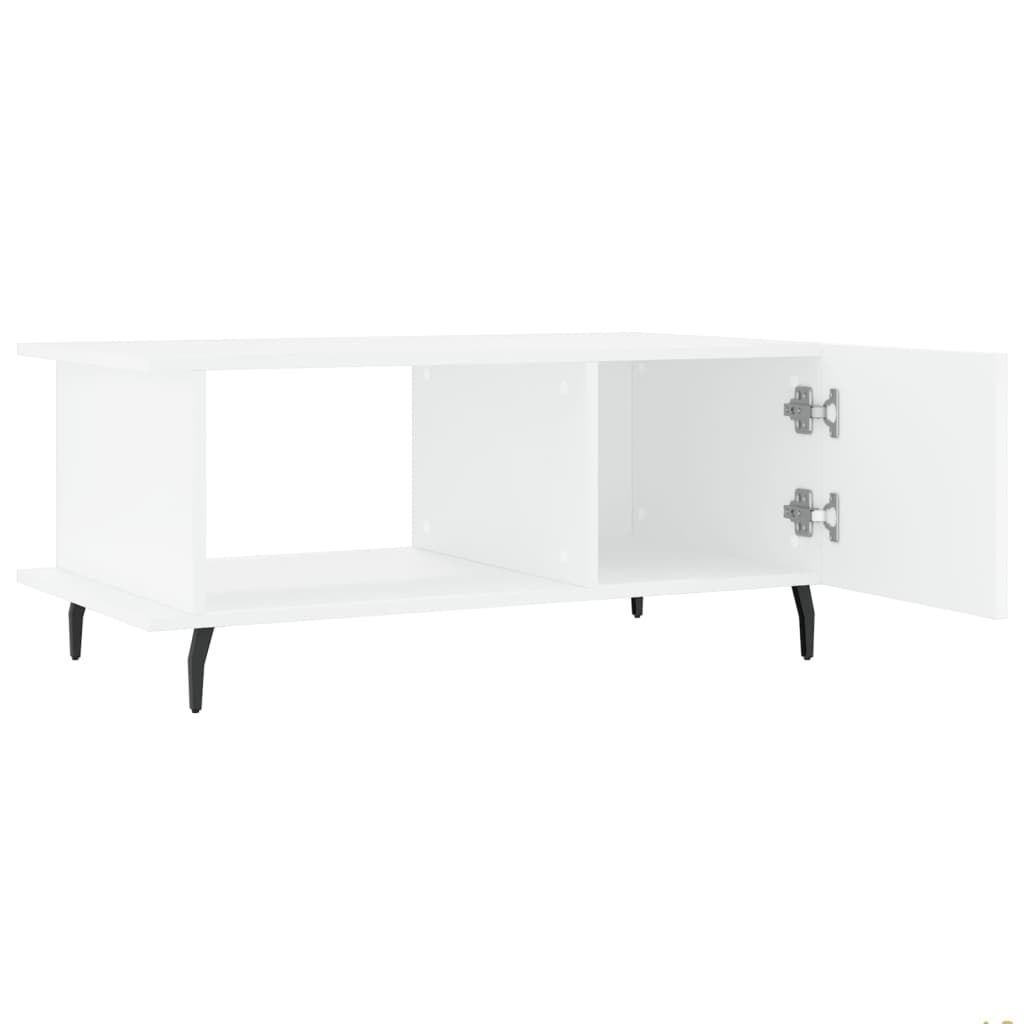 Tavolino da Salotto Bianco 90x50x40 cm in Legno Multistrato - homemem39