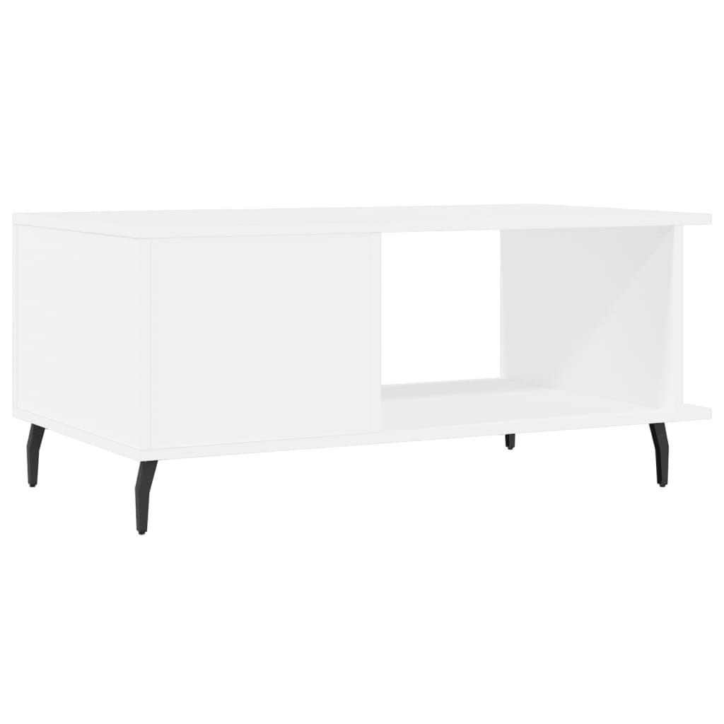 Tavolino da Salotto Bianco 90x50x40 cm in Legno Multistrato - homemem39