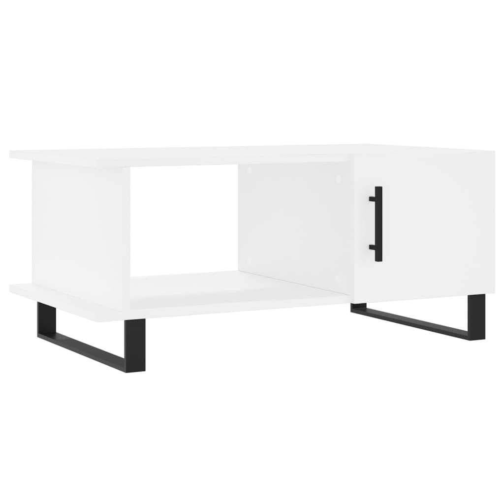 Tavolino da Salotto Bianco 90x50x40 cm in Legno Multistrato - homemem39