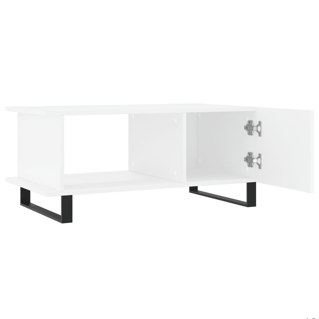 Tavolino da Salotto Bianco 90x50x40 cm in Legno Multistrato - homemem39