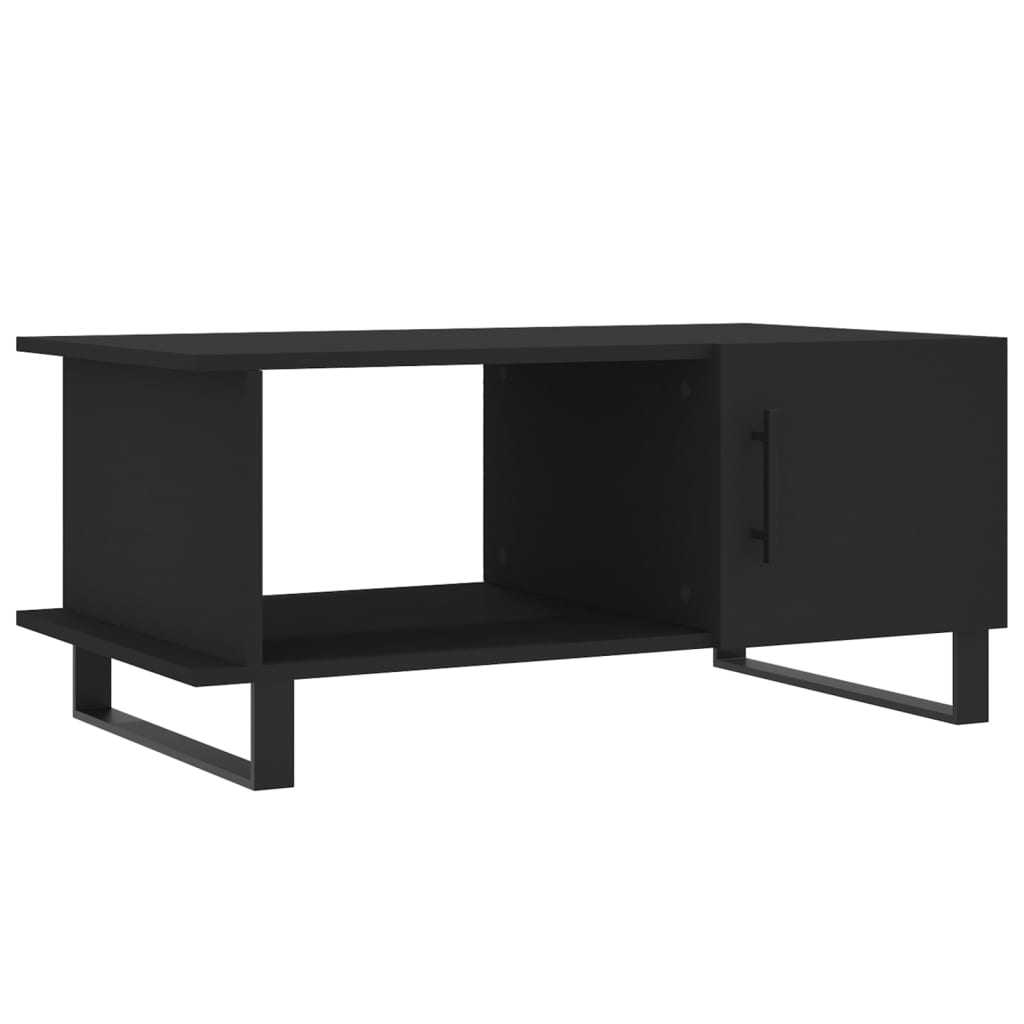 Tavolino da Salotto Nero 90x50x40 cm in Legno Multistrato - homemem39