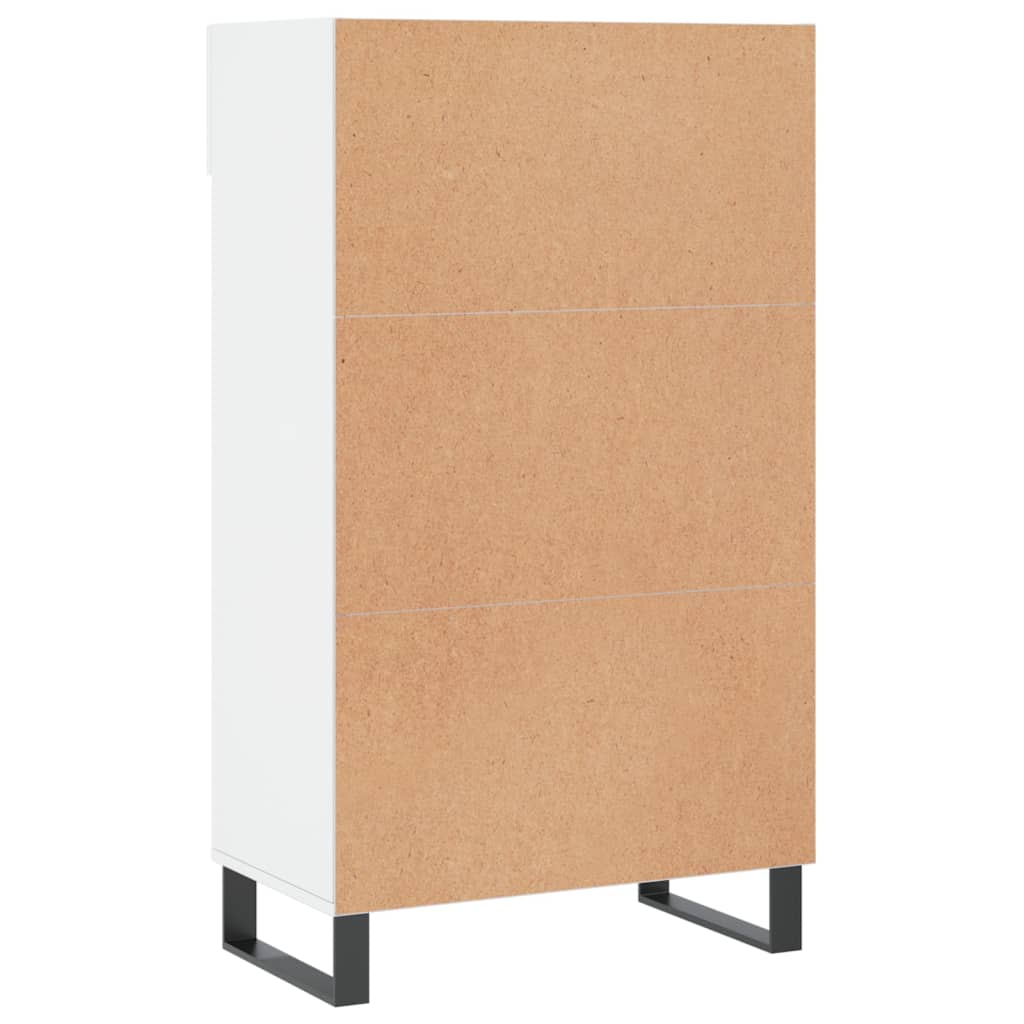 Scarpiera Bianco Lucido 60x35x105 cm in Legno Multistrato - homemem39