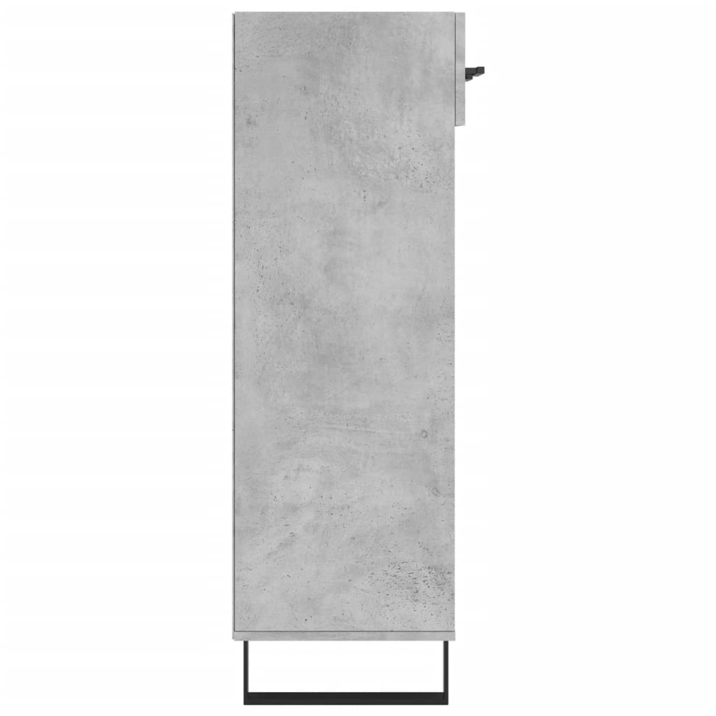 Scarpiera Grigio Cemento 60x35x105 cm in Legno Multistrato - homemem39