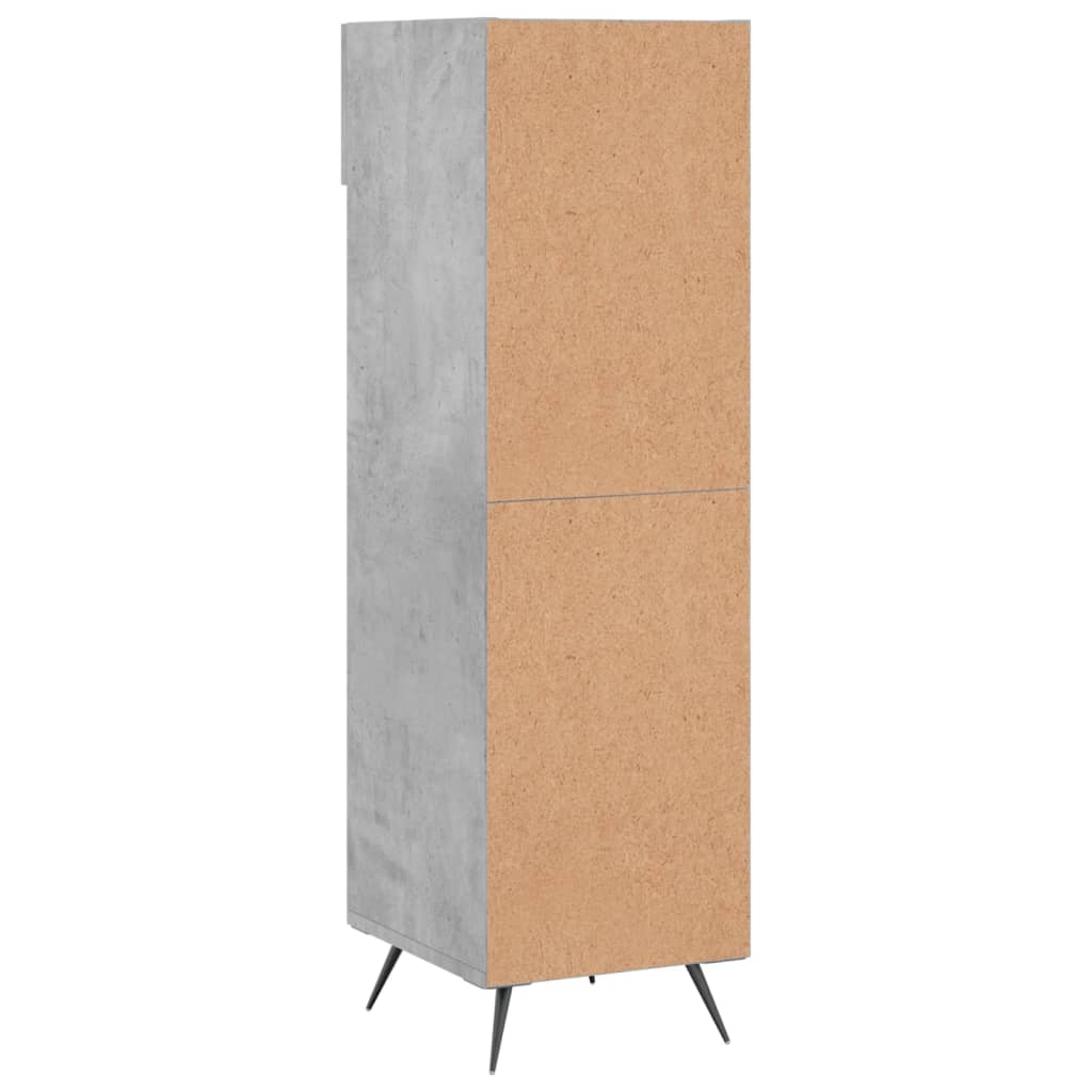 Scarpiera Grigio Cemento 30x35x105 cm in Legno Multistrato - homemem39