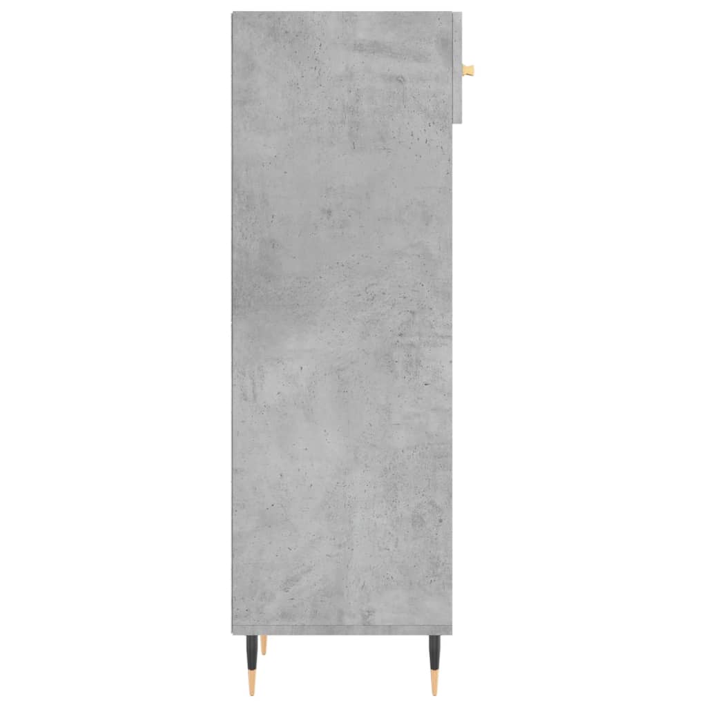 Scarpiera Grigio Cemento 30x35x105 cm in Legno Multistrato - homemem39