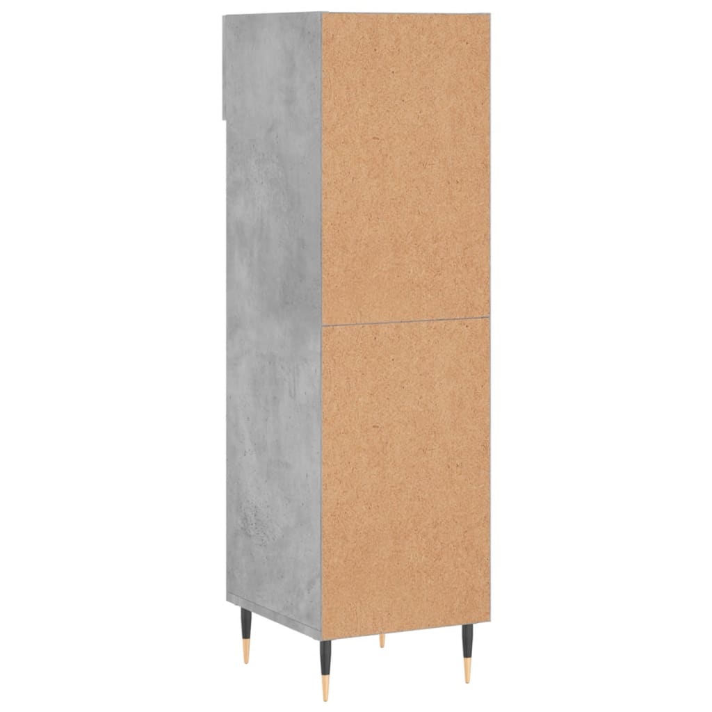 Scarpiera Grigio Cemento 30x35x105 cm in Legno Multistrato - homemem39