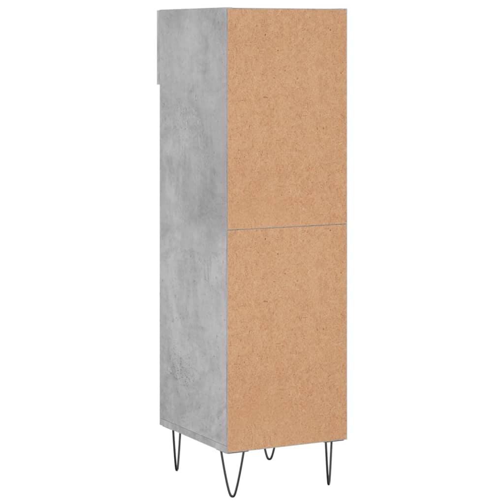 Scarpiera Grigio Cemento 30x35x105 cm in Legno Multistrato - homemem39