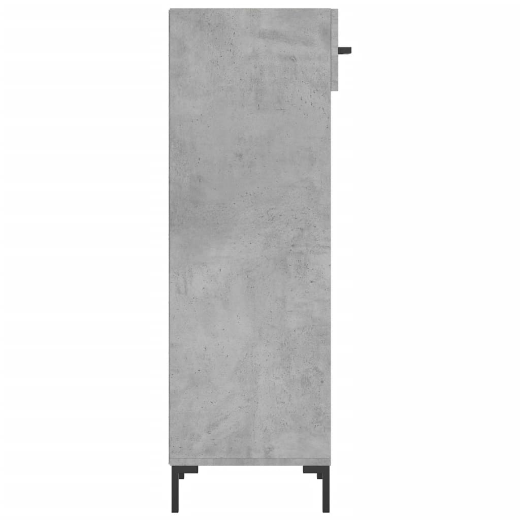 Scarpiera Grigio Cemento 30x35x105 cm in Legno Multistrato - homemem39